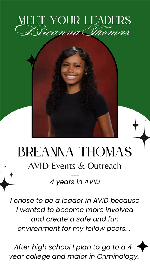 AVID Events & Outreach - Breanna Thomas
