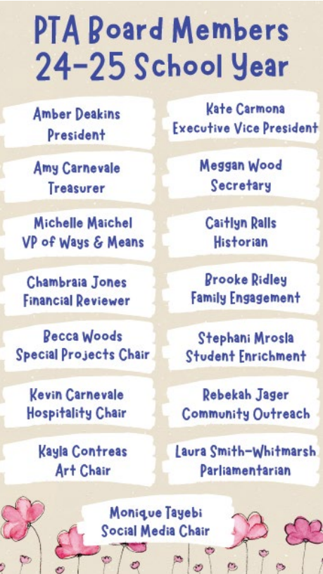 2024-25 Lisa J. Mails PTA Board